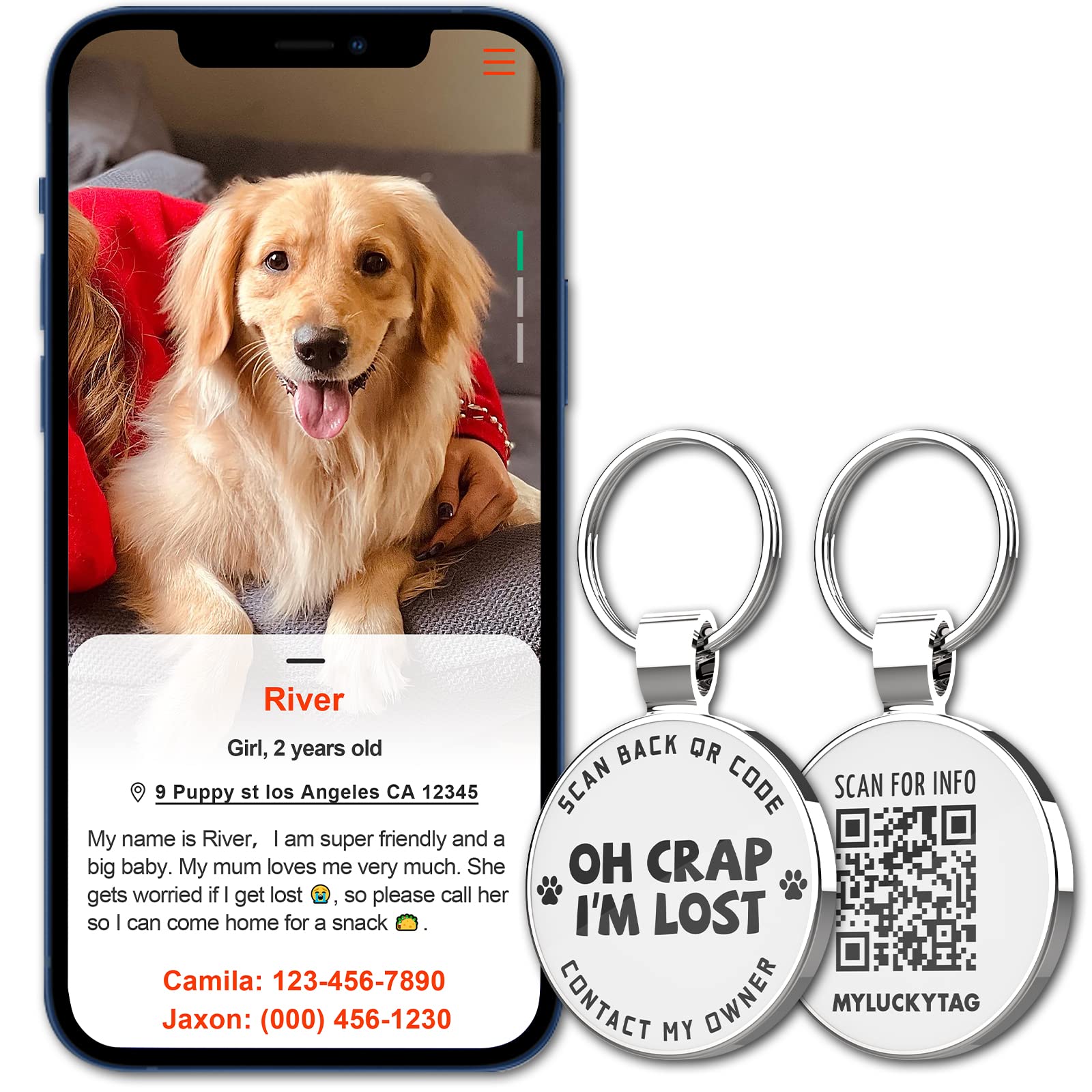 MYLUCKTAG gestion facile de plusieurs animaux depuis un seul compte.