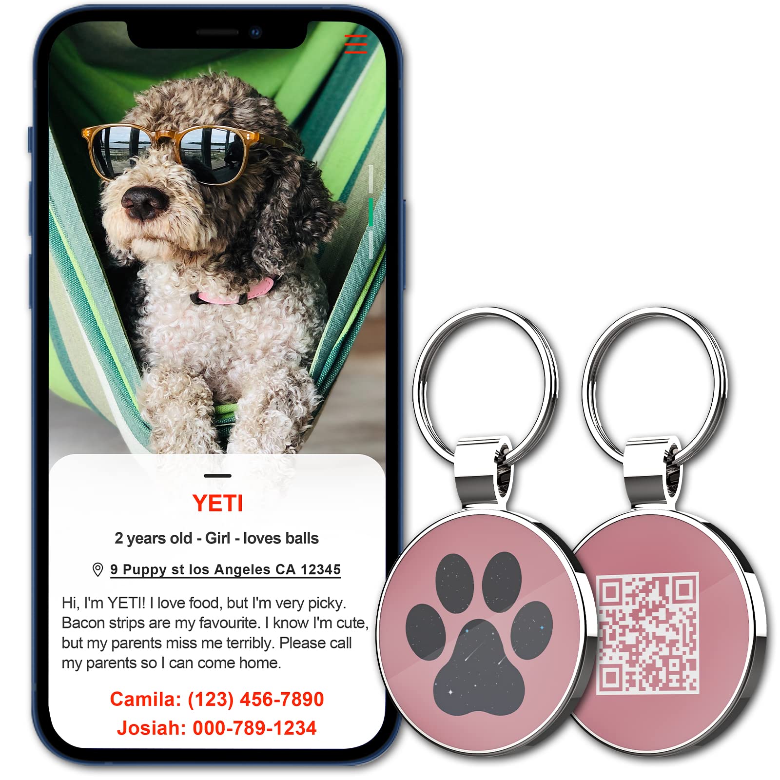 MYLUCKTAG notification par e-mail après scan QR pour localisation.