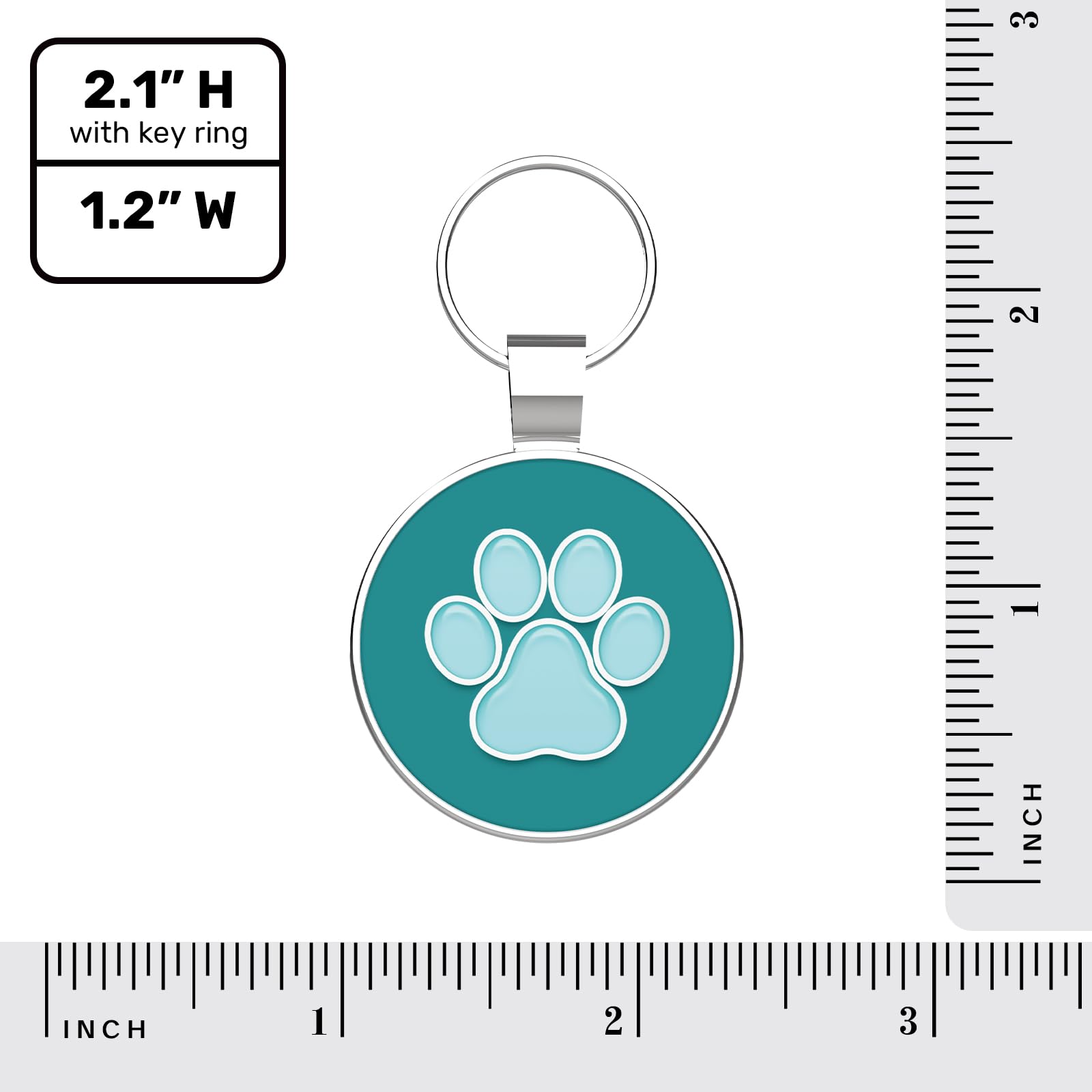 MYLUCKYTAG diametre-1-2-pouce: taille compacte adaptée.