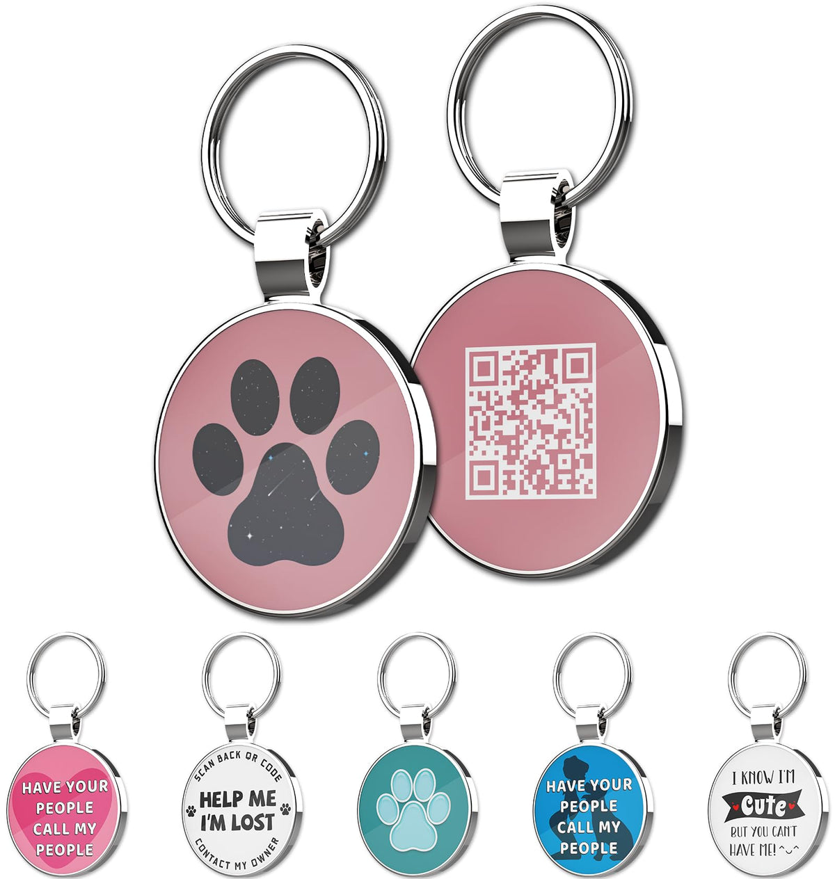 MYLUCKTAG QR code sur étiquette pour chien facilite le repérage rapide.