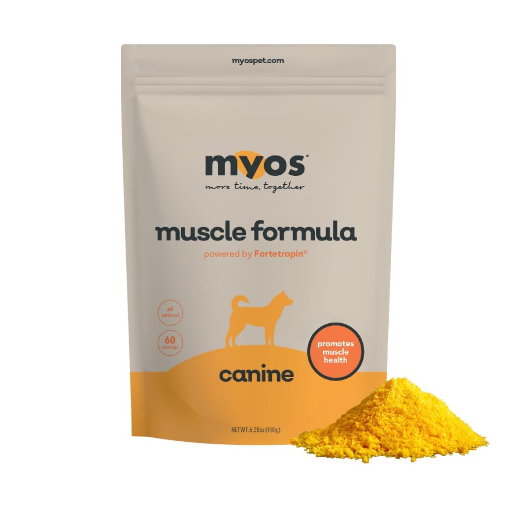 MYOS Canine Muscle Formula – Bouteille, soutien naturel à la masse musculaire du chien.