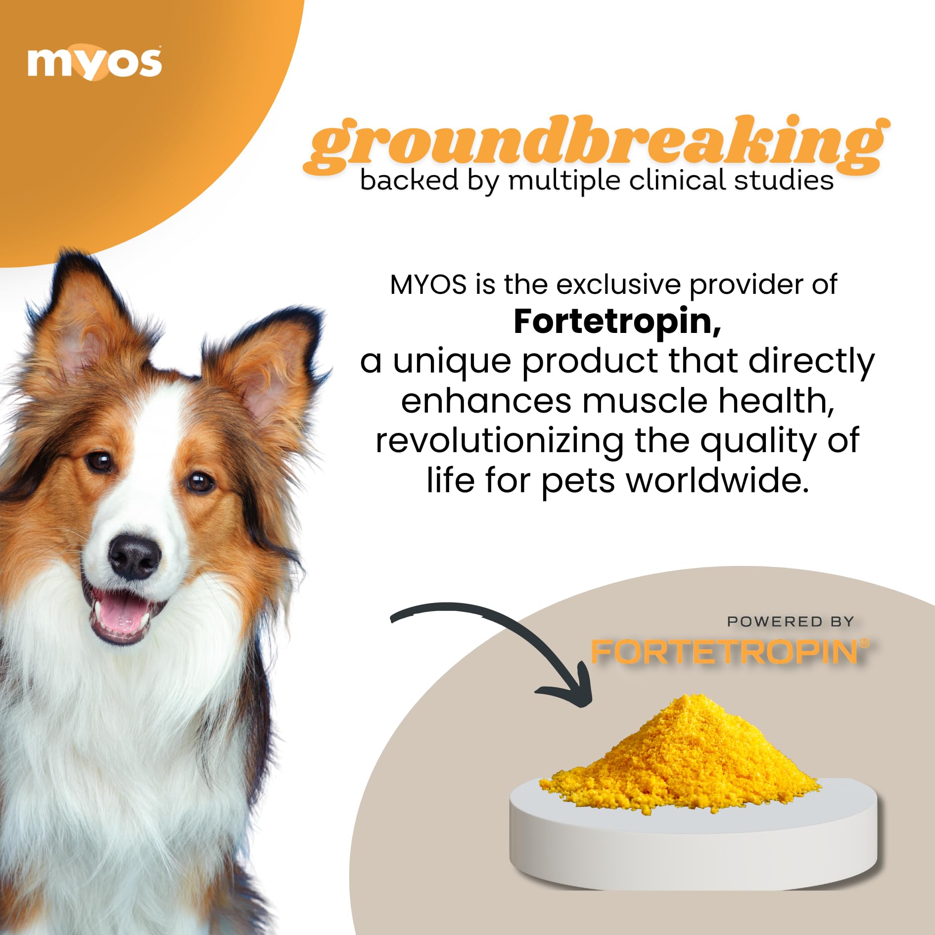 MYOS Canine Muscle Formula – Doseur, dosage précis pour chien de tout âge.
