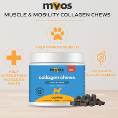 MYOS Canine Muscle & Mobility Chews, glucosamine, aide articulations