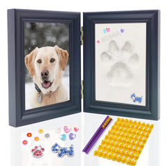 MYPAWLETS cadre bois empreinte patte: cadre élégant pour afficher empreinte et photo.