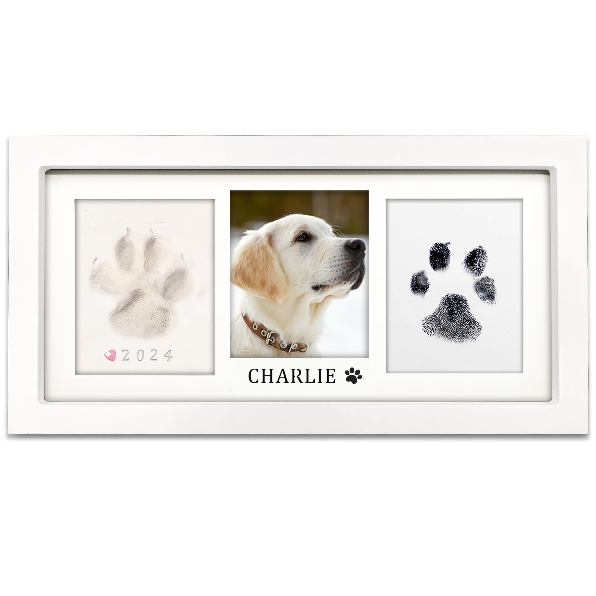 MYPAWLETS cadre empreinte patte chien chat, cadre élégant pour souvenir durable.