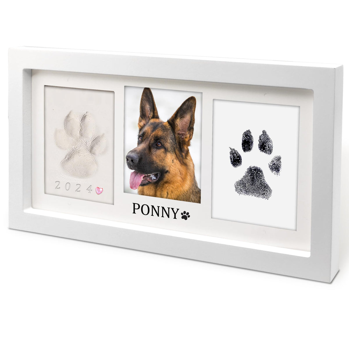 MYPAWLETS cadre empreinte patte extra-grande, souvenir durable pour chien et chat.