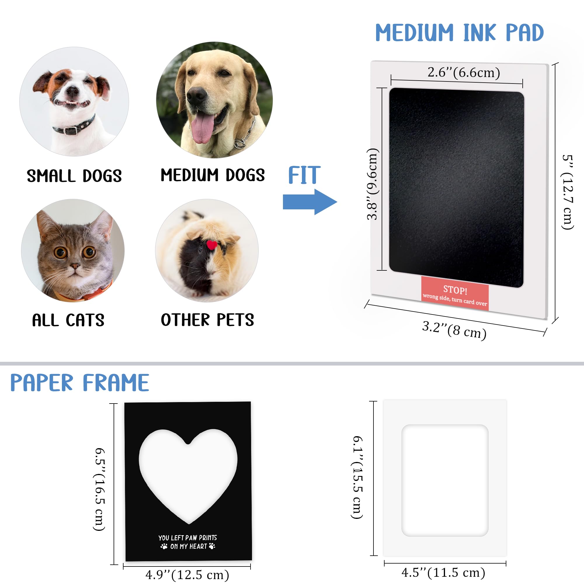 MYPAWLETS cadre papier impression, cadre magnétique prêt à afficher l’empreinte.
