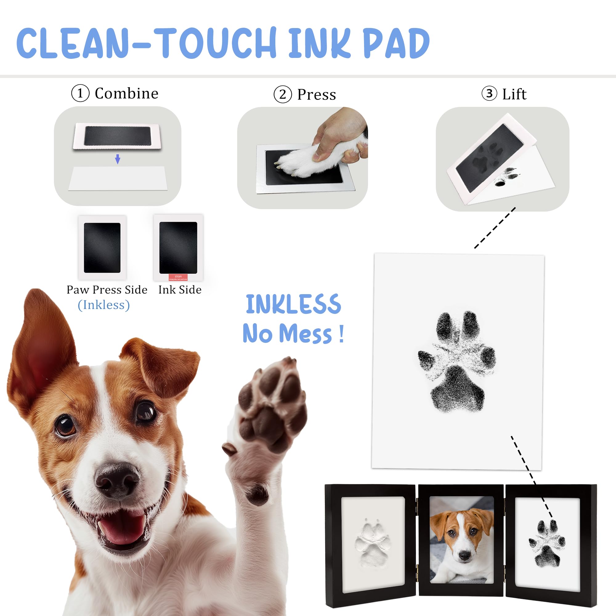 MYPAWLETS encre sans contact, impression propre et sûre.