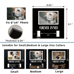 Porte-collier intégré du cadre pour collier de chien ou chat.