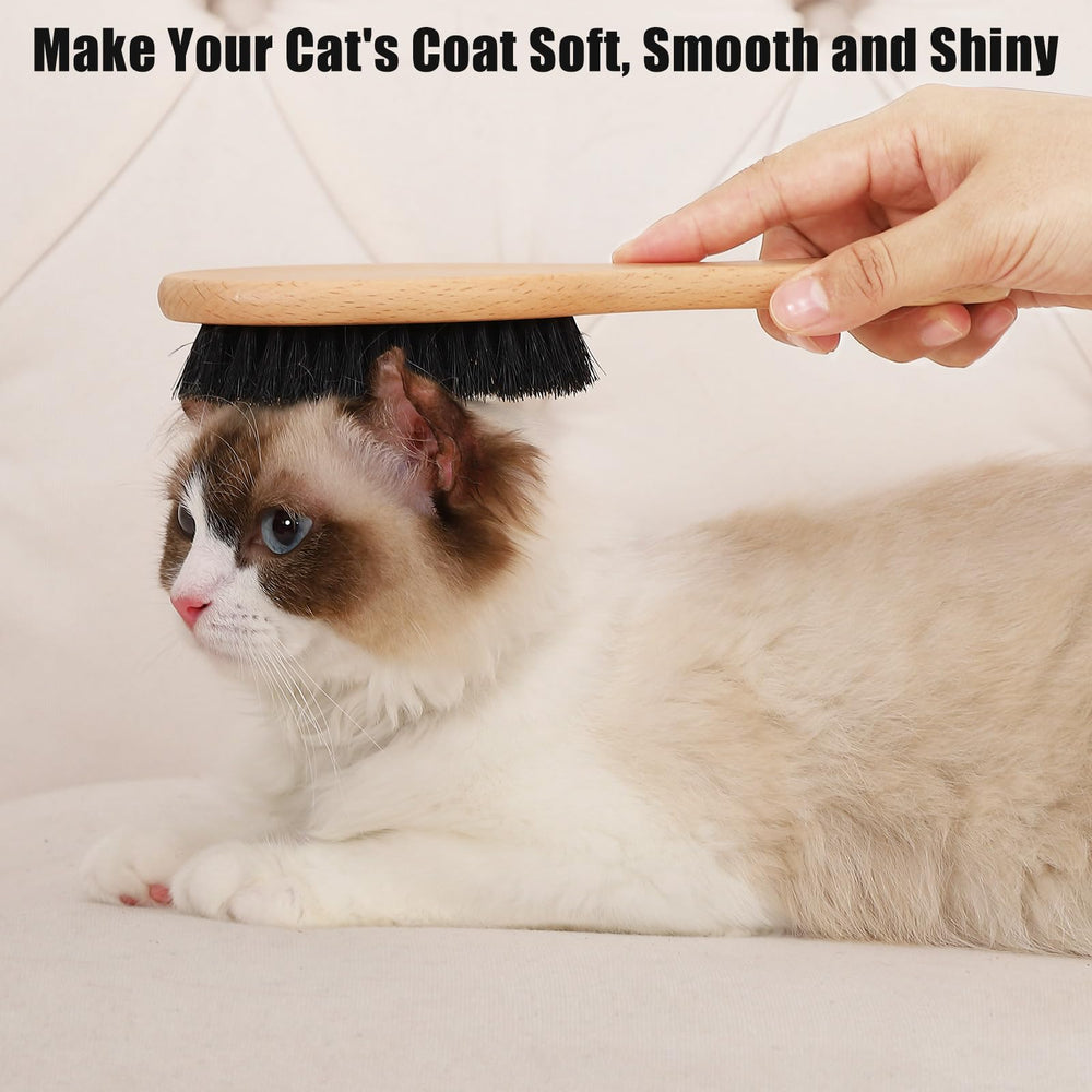Gros plan sur les poils sanglier de la brosse Myselect, douceur