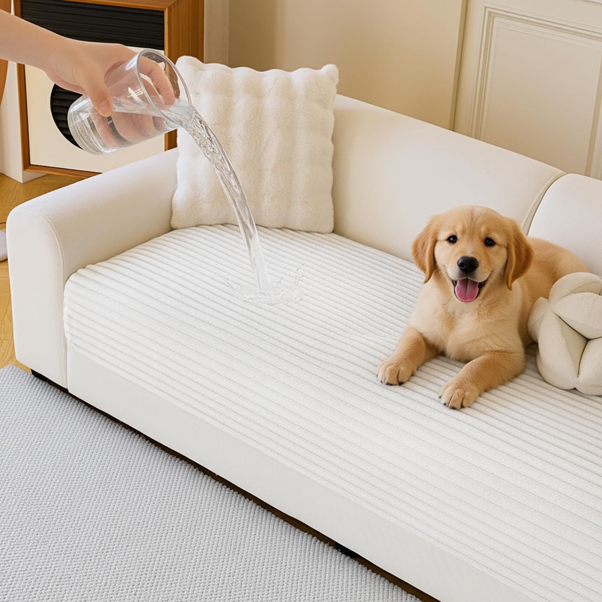 Housse MYSKY HOME imperméable pour canapé et chiens, protection contre les déversements.