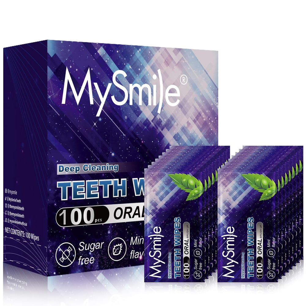 Lingettes dentaires MySmile emballage individuel pratique pour transporter