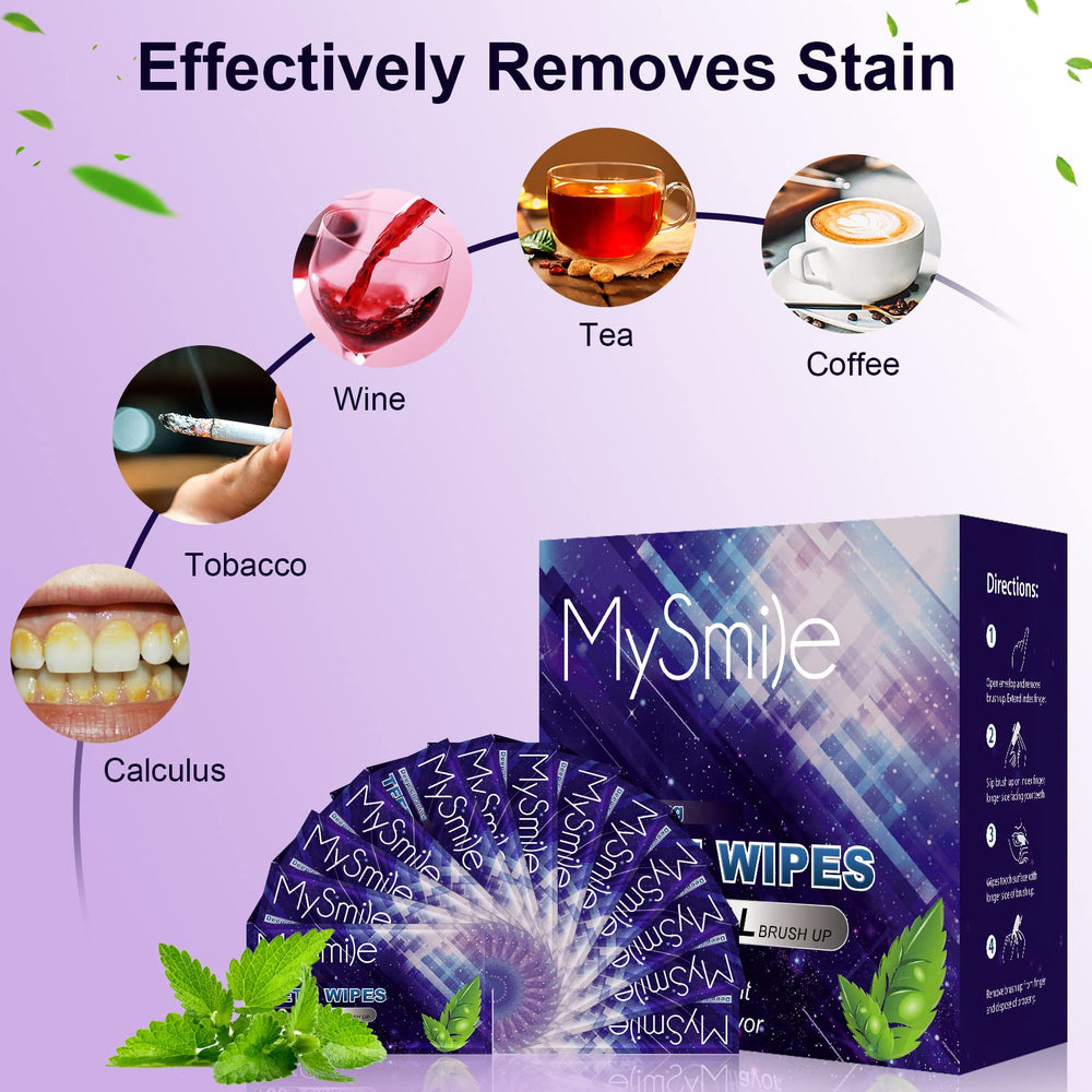 Lingettes dentaires MySmile menthe fraiche pour haleine durable
