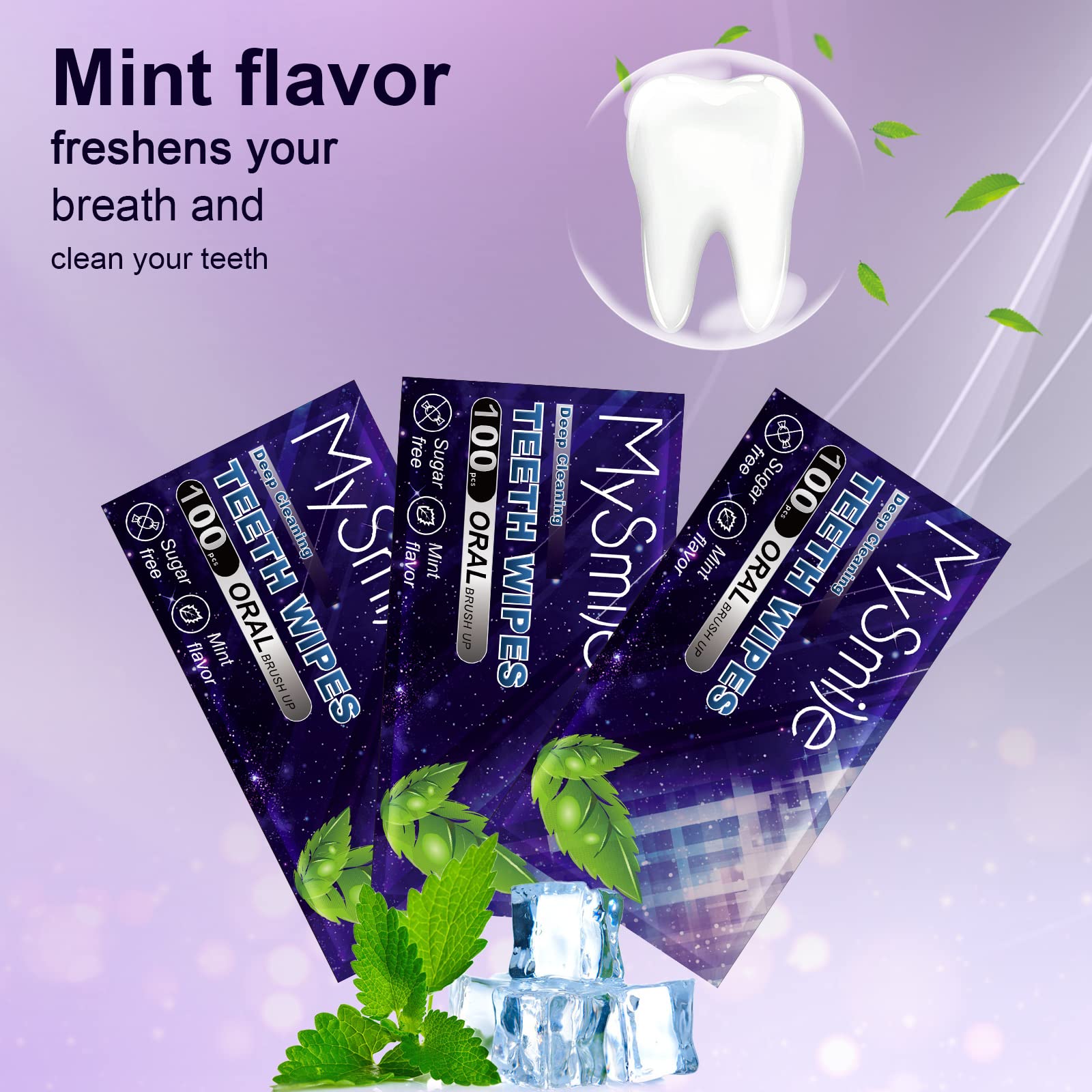 MySmile lingettes dentaires sans rinçage pour nettoyage rapide
