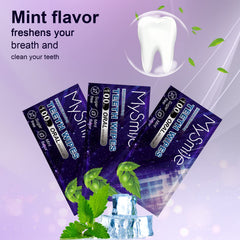 MySmile lingettes dentaires sans rinçage pour nettoyage rapide