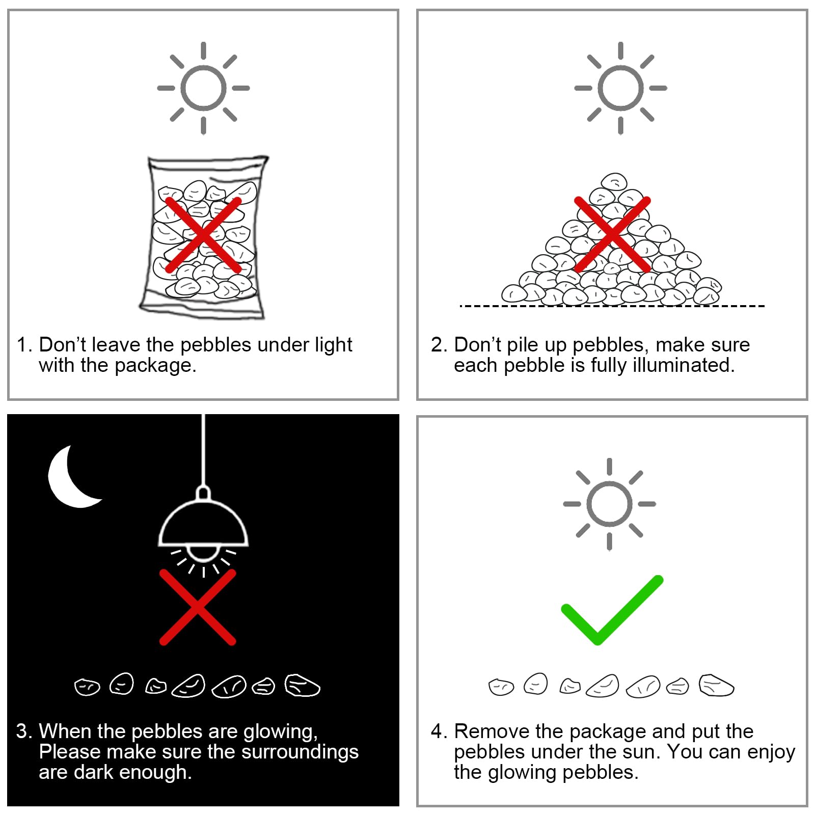 Galet lumineux bleu Mzekgxm, durable et sûr pour usage extérieur.