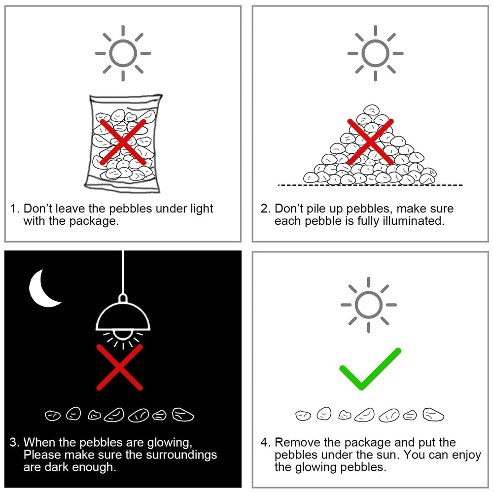 Galet lumineux bleu Mzekgxm, durable et sûr pour usage extérieur.
