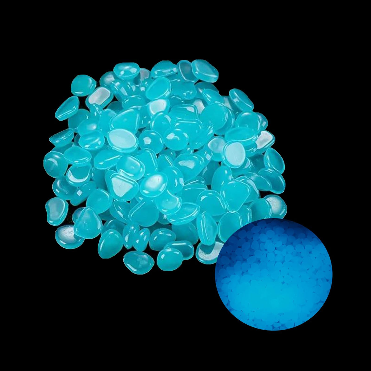 Galet lumineux bleu Mzekgxm pour jardin, illumine les allées extérieures.