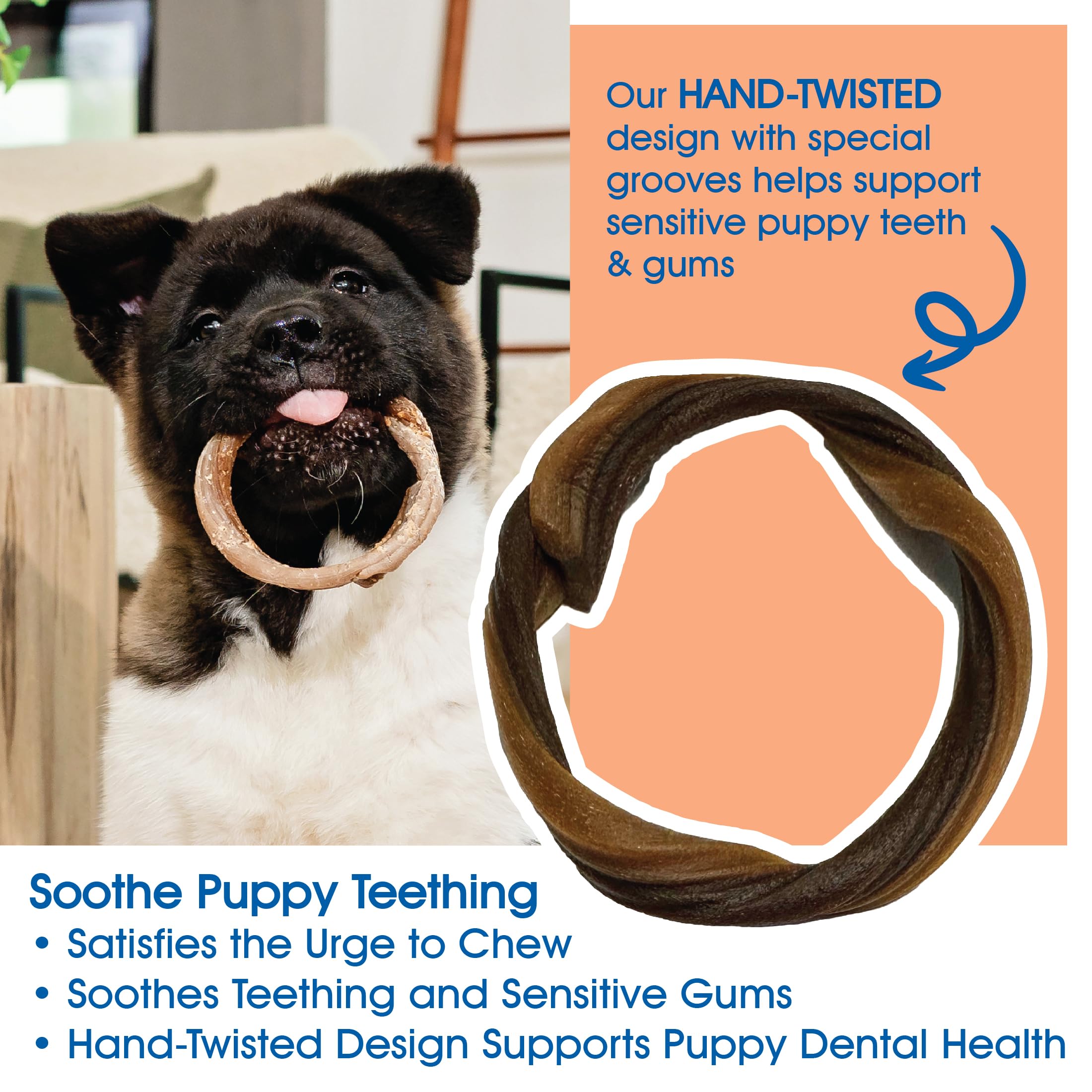 N-Bone anneaux dentaires chiots sans plastique ni nylon — peut protéger gencives et dents.