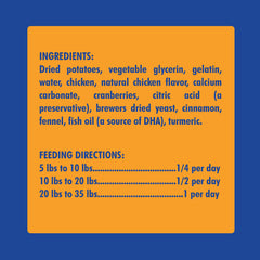 Anneaux N-Bone poulet comestibles et digestibles sans plastique ni caoutchouc.