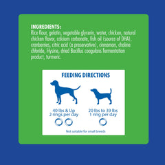 Emballage du N-Bone pour chiots au poulet, pratique et prêt à offrir.