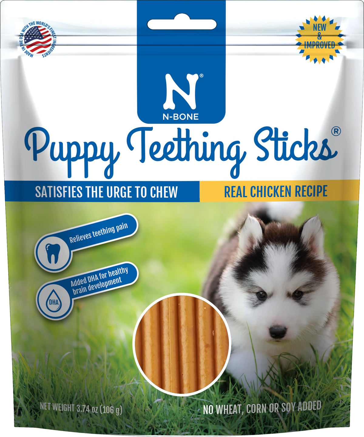 N-Bone friandise dentition chiot favorise une mastication adaptée et sûre