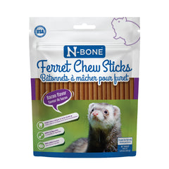 N-Bone furet batonnet saveur bacon, idéal pour récompenser et divertir.