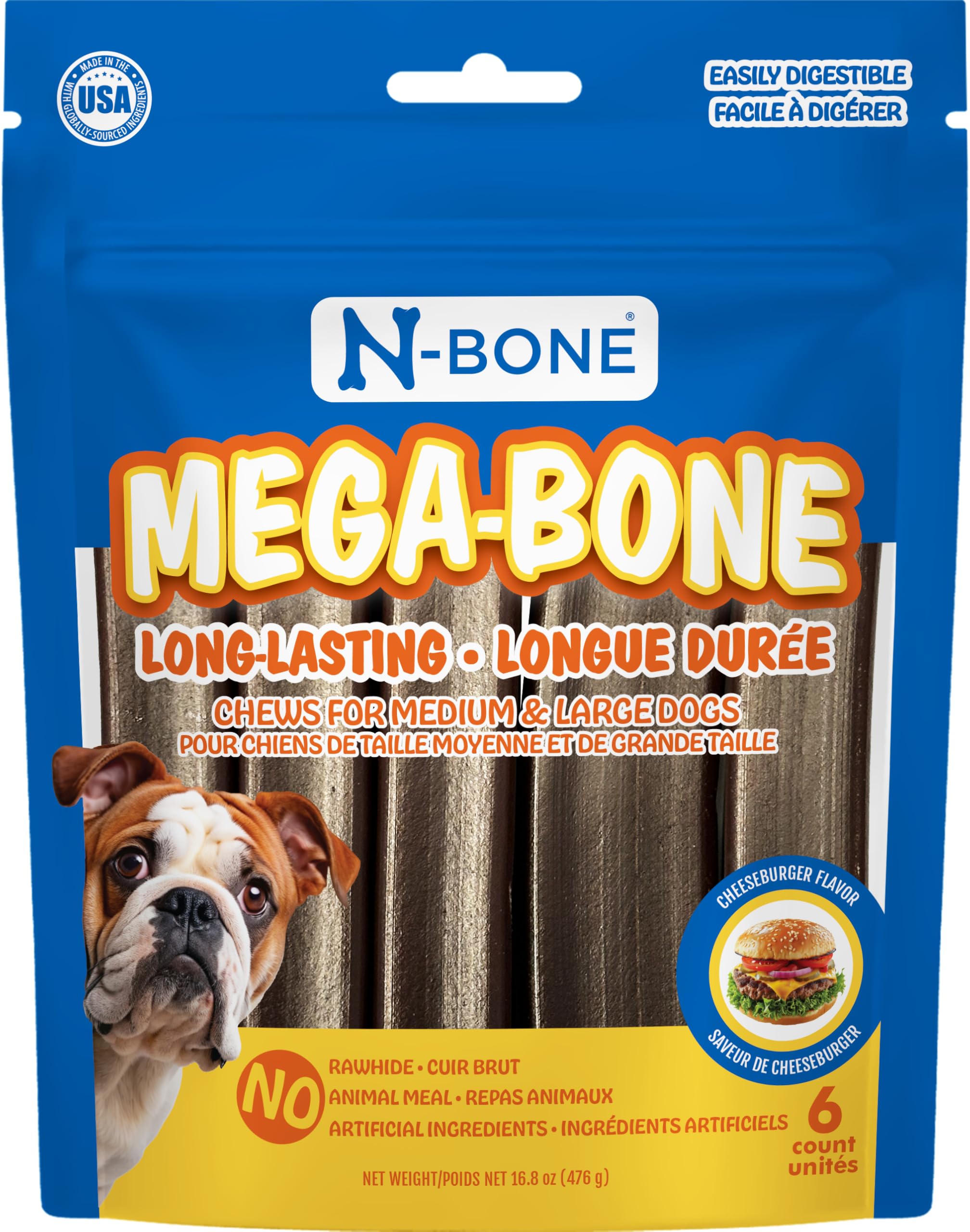 N-Bone Mega-Bone emballage pratique pour chiens actifs.