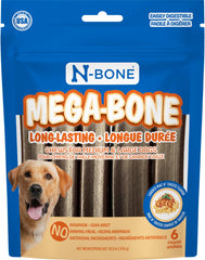 N-Bone Mega-Bone longue durée au macaroni fromage pour chiens énergiques.