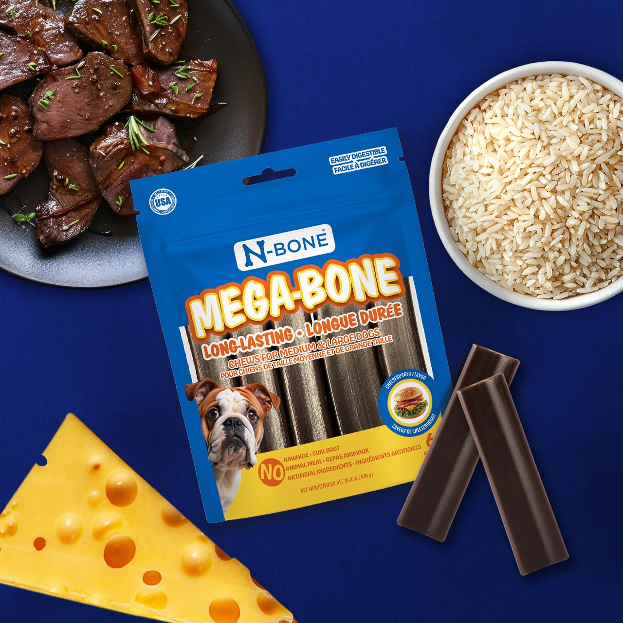 N-Bone Mega-Bone pack six friandises pratique.