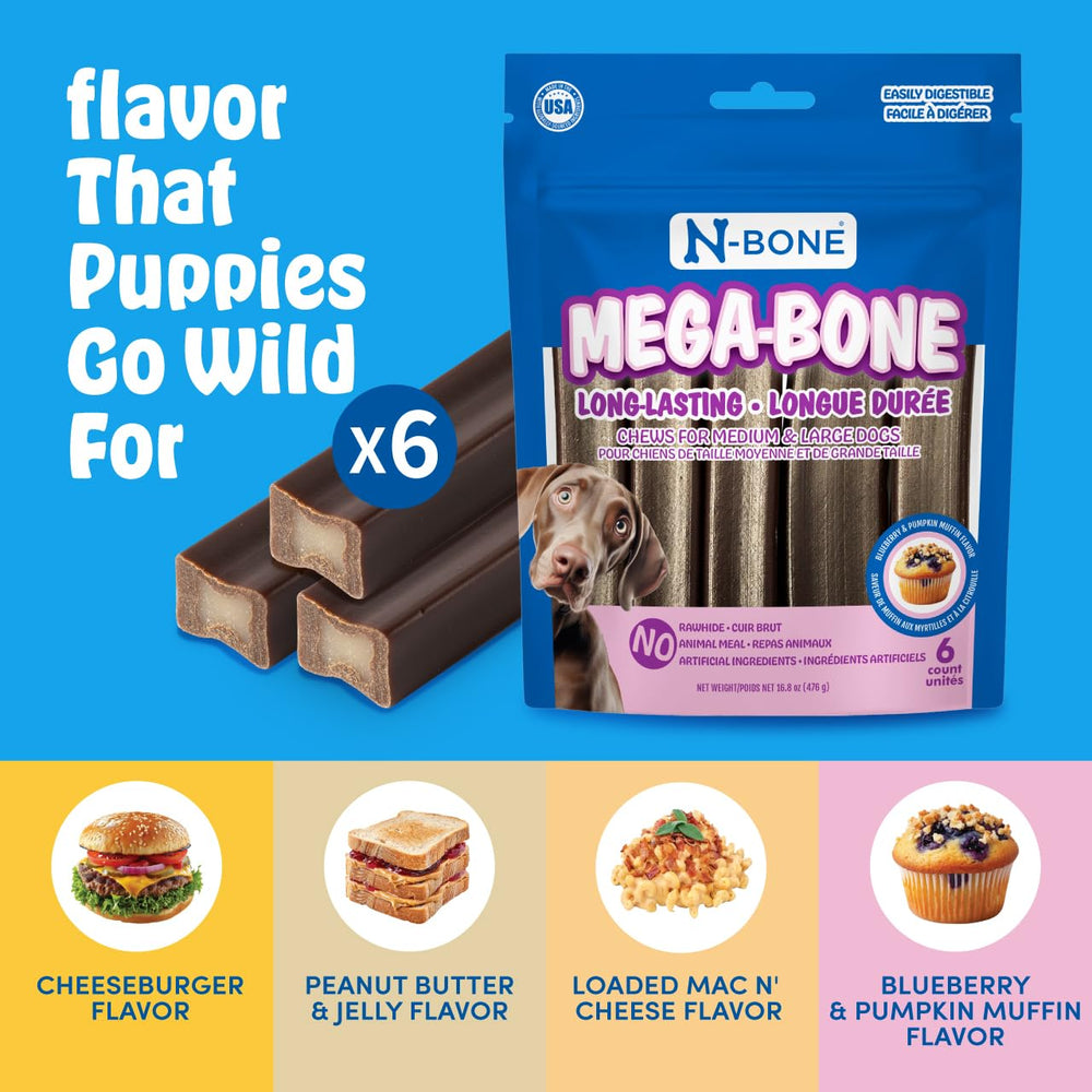 N-Bone Mega-Bone, sans sous-produits animaux, respect de l'éthique.
