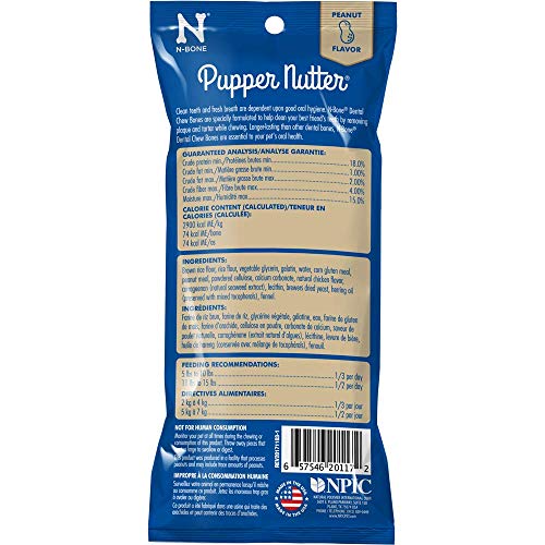N-Bone Pupper Nutter emballage naturel met en avant des ingrédients simples.