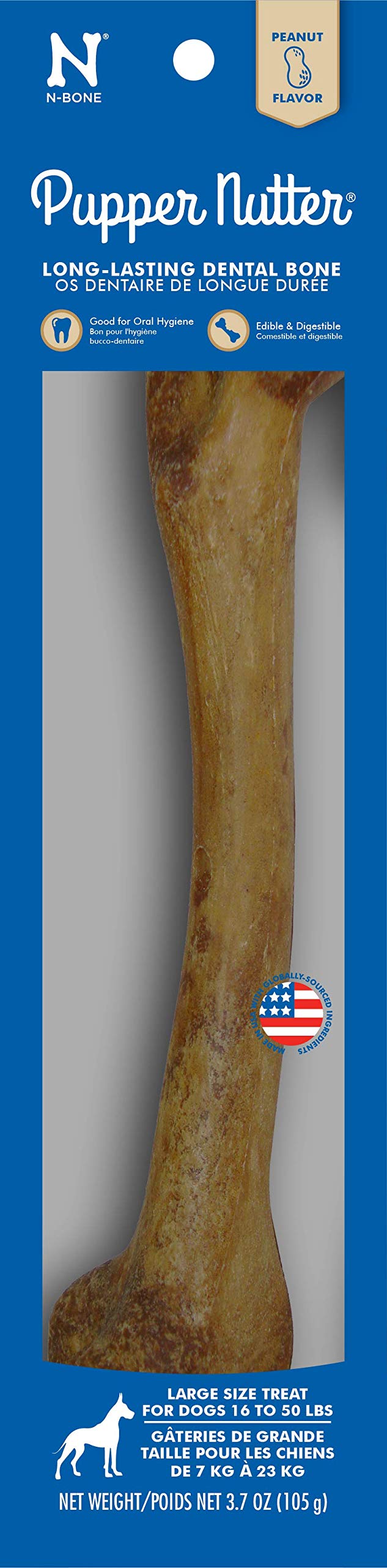 N-Bone Pupper Nutter pâte cacahuète animale, texture agréable et grande portion