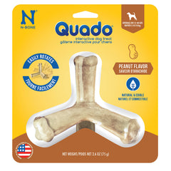 N-Bone Quado interactif – bouchon à mâcher goût cacahuète, divertissement et masticage.