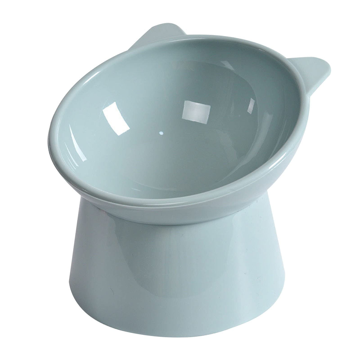 Bol NABOKIO Chat incline bleu, favorise alimentation centrée et répartition propre lors des repas.