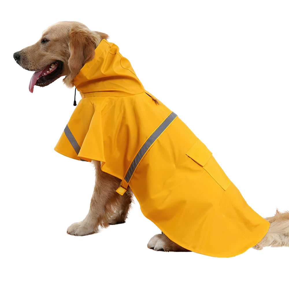 NACOCO Manteau pluie XXL jaune pour chien, imperméable et respirant, pour balades au sec.