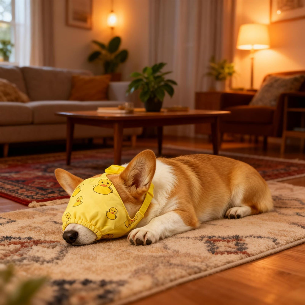 NACOCO masque confort dormeur chien, favorise la coopération lors des soins.