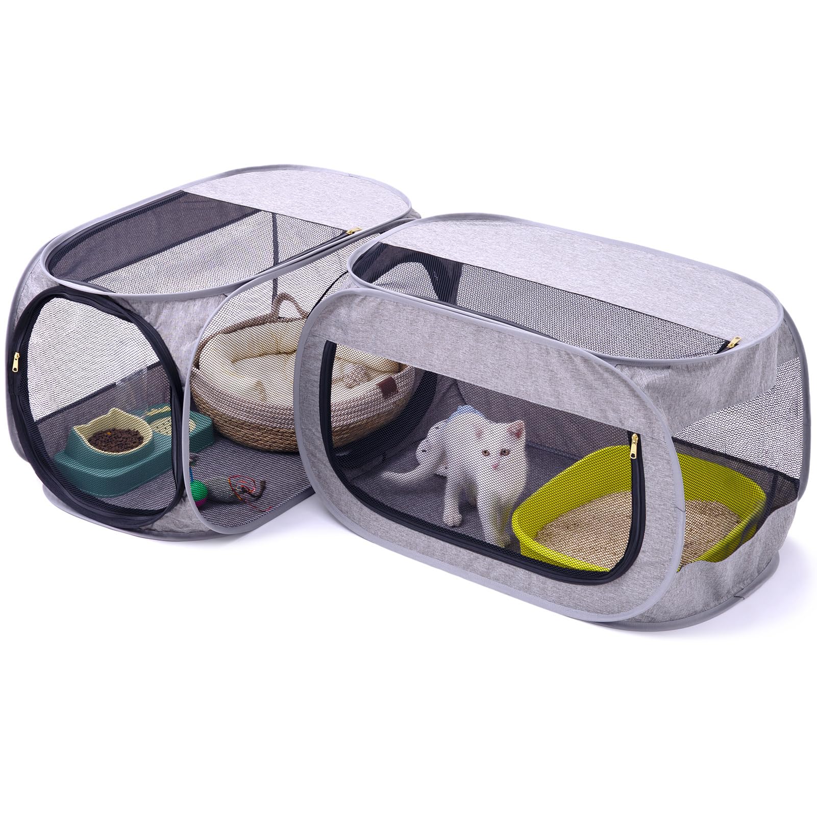 NAFU parc d'angle pour chat – design coin et gain d'espace intérieur.