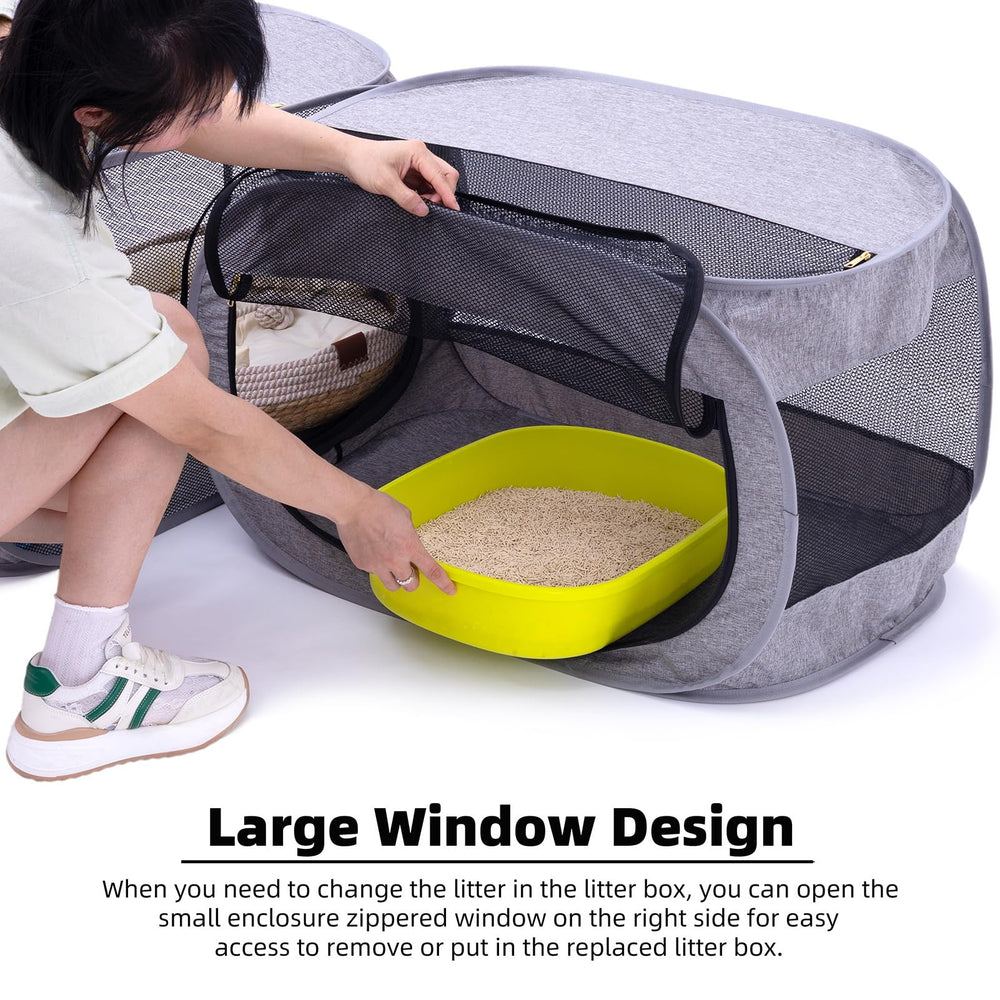 NAFU parc d'angle – nettoyage facile et ventilation adéquate.