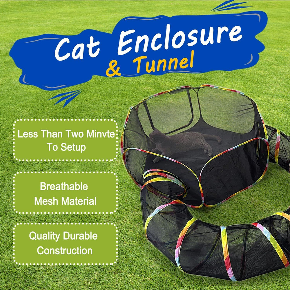Naielfopet tente hexagonale chat, abri sûr et confortable