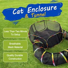 Naielfopet tente hexagonale chat, abri sûr et confortable