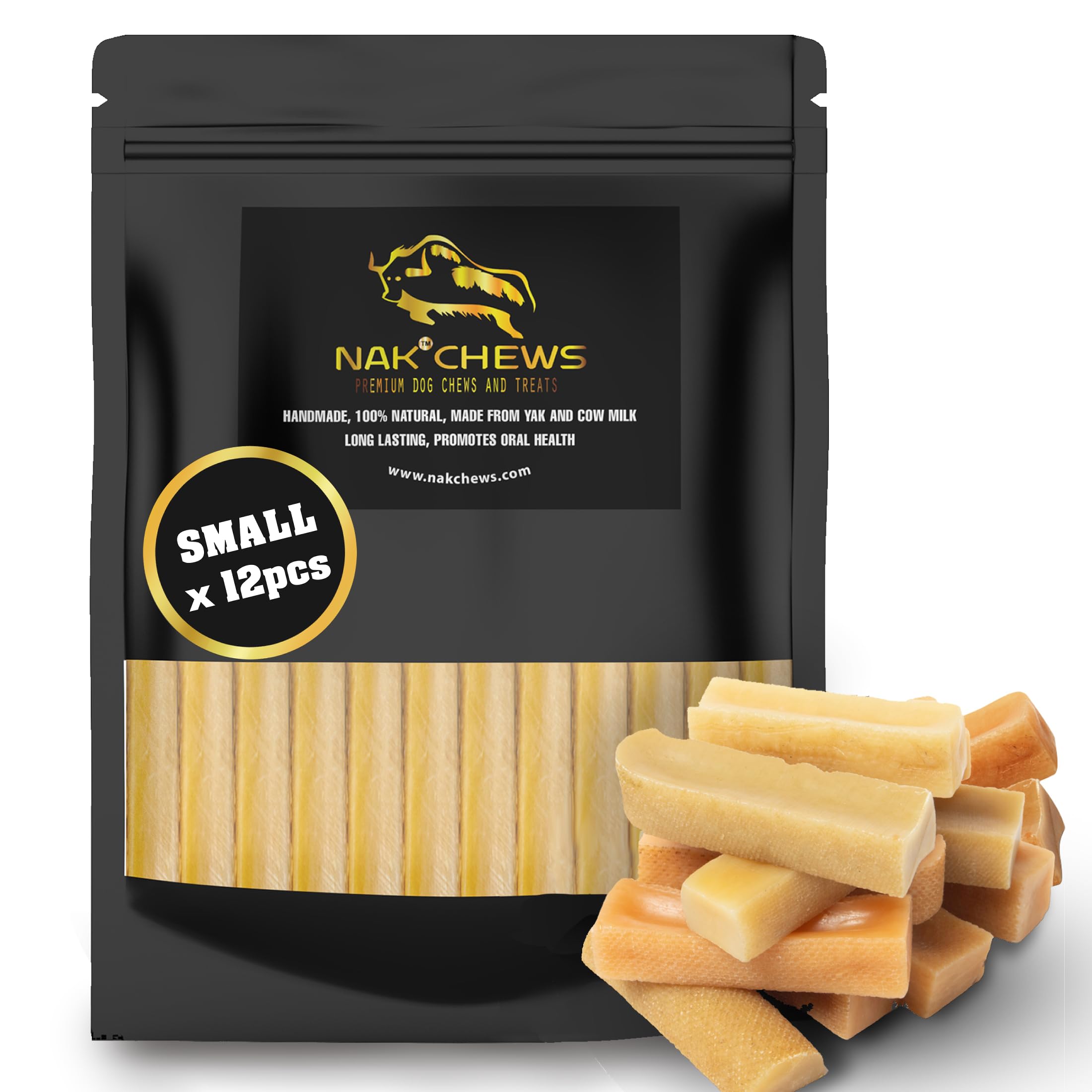 NAK Chews détail du morceau fromage yak, saveur protéinée.