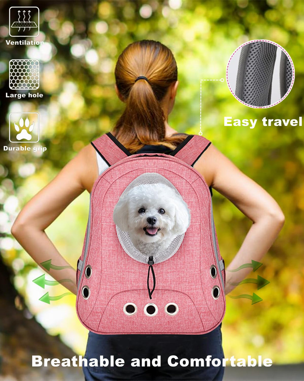 NALIYOUHU Sac dos chien rembourrage confort et douceur lors des sorties.