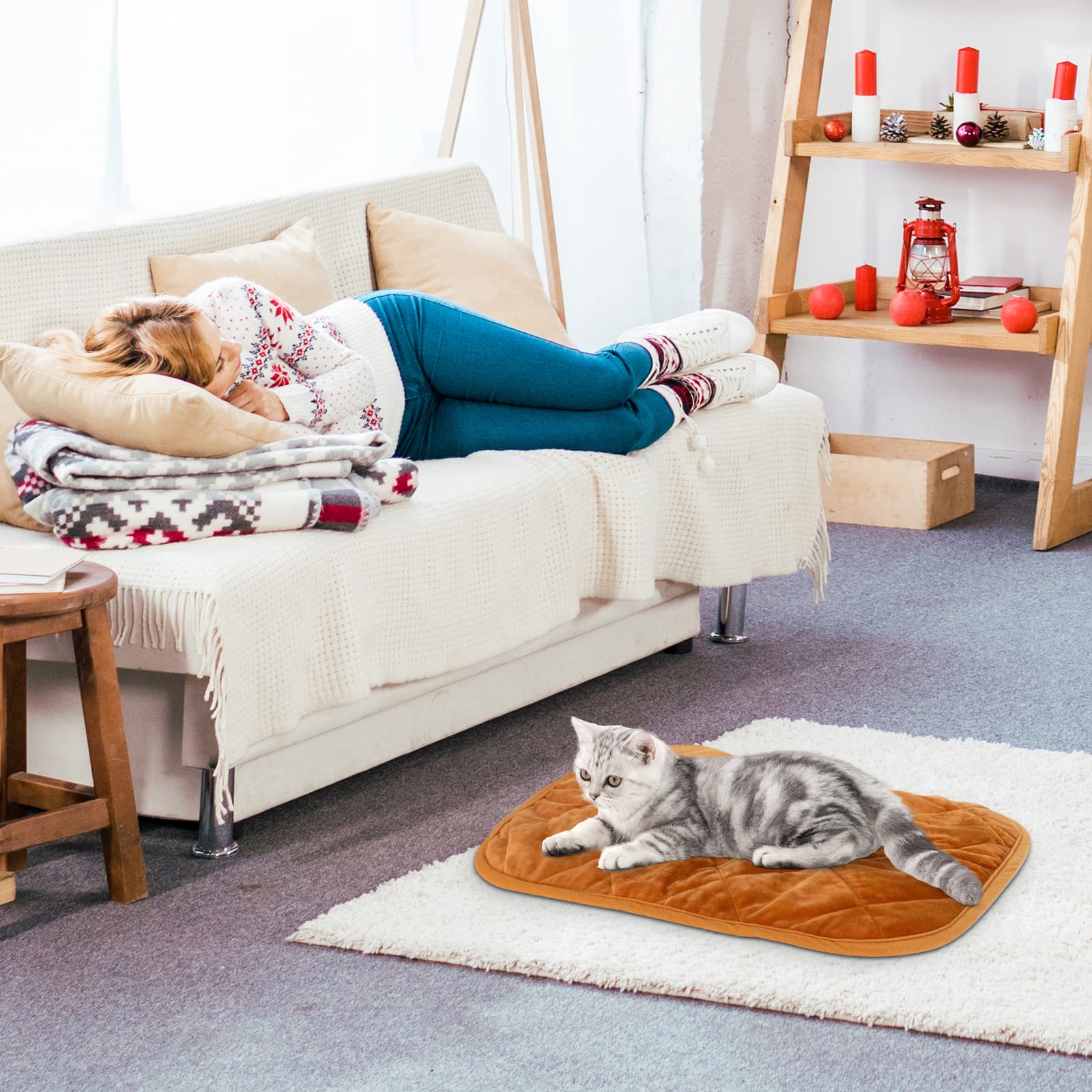 NAMOTEK tapis auto-chauffant animaux outdoor, chaleur naturelle en camping.