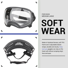 Cadre TPU robuste des lunettes NAMSAN pour chien pour une durabilité accrue.