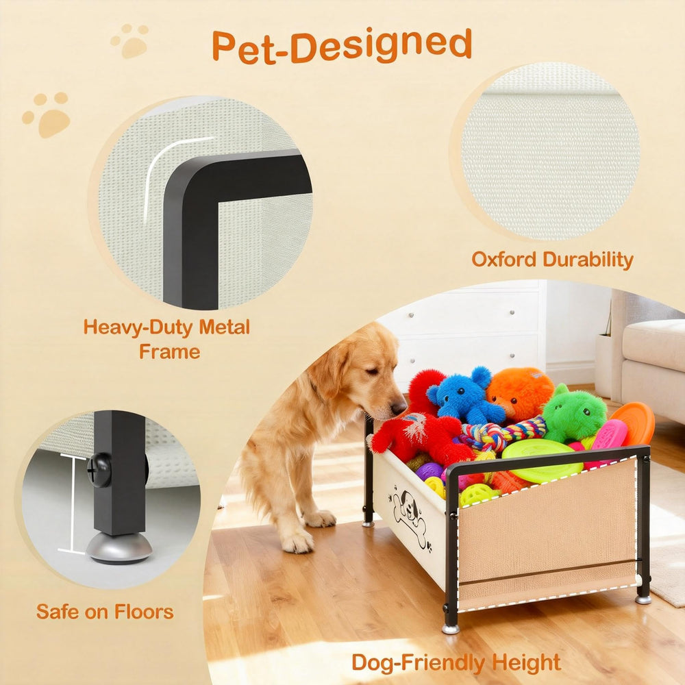 NANAGIFTREE, boîte à jouets chien, pieds surélevés assurant stabilité sur tous les sols.