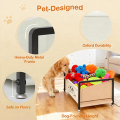 NANAGIFTREE, boîte à jouets chien, pieds surélevés assurant stabilité sur tous les sols.