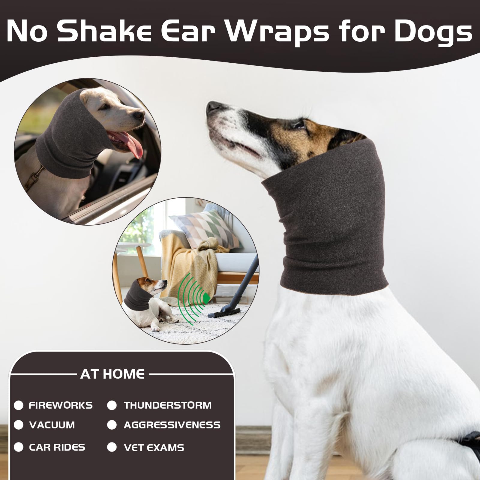 Nanaki cagoule oreilles chien voiture protège du bruit et rassure.