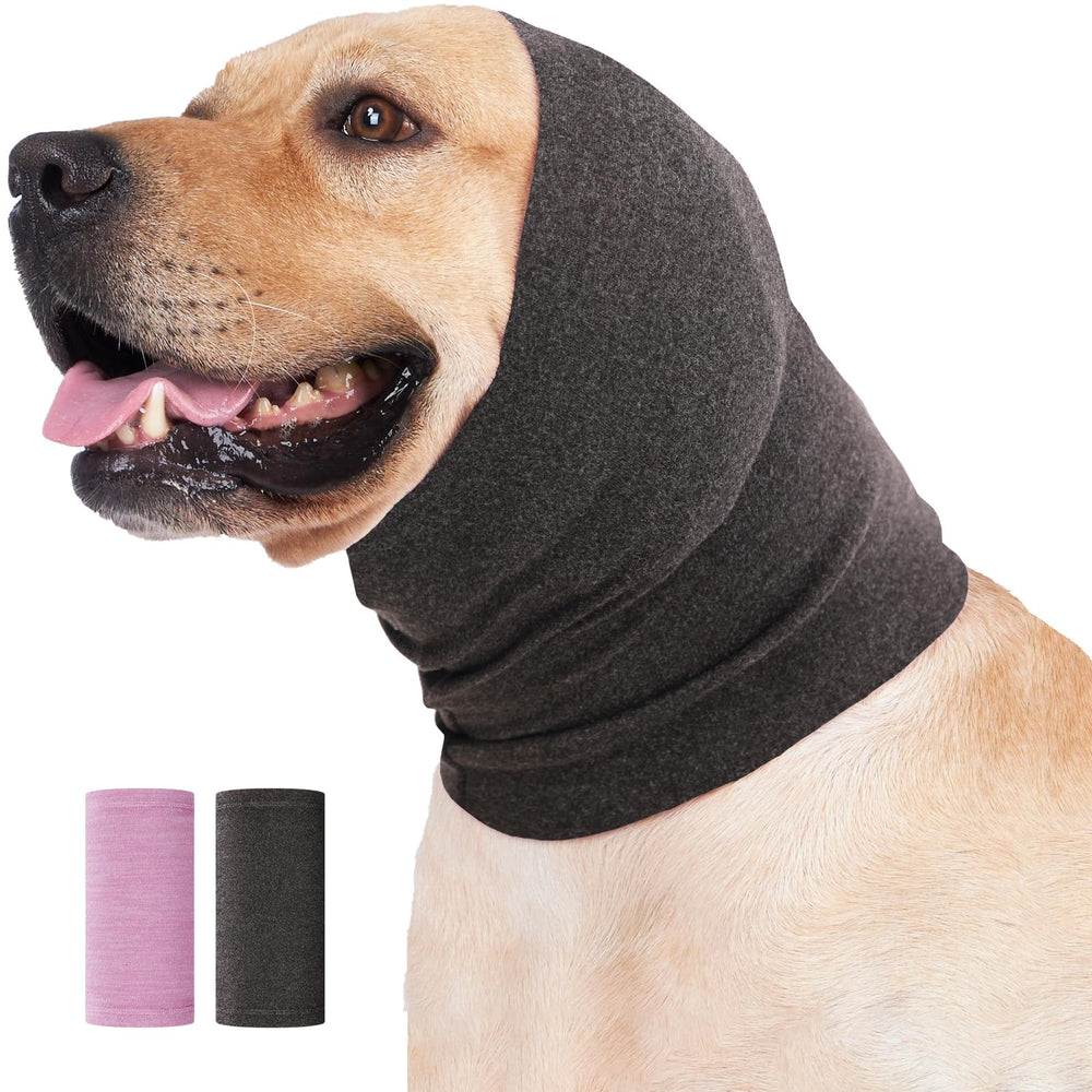 Nanaki capuche protectrice pour chiens apaise les oreilles en situation stressante.