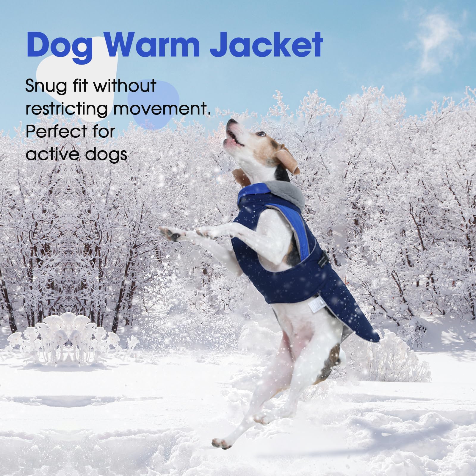 Manteau Nanaki bleu hiver polyvalent, idéal pour jeux et sorties quotidiennes.